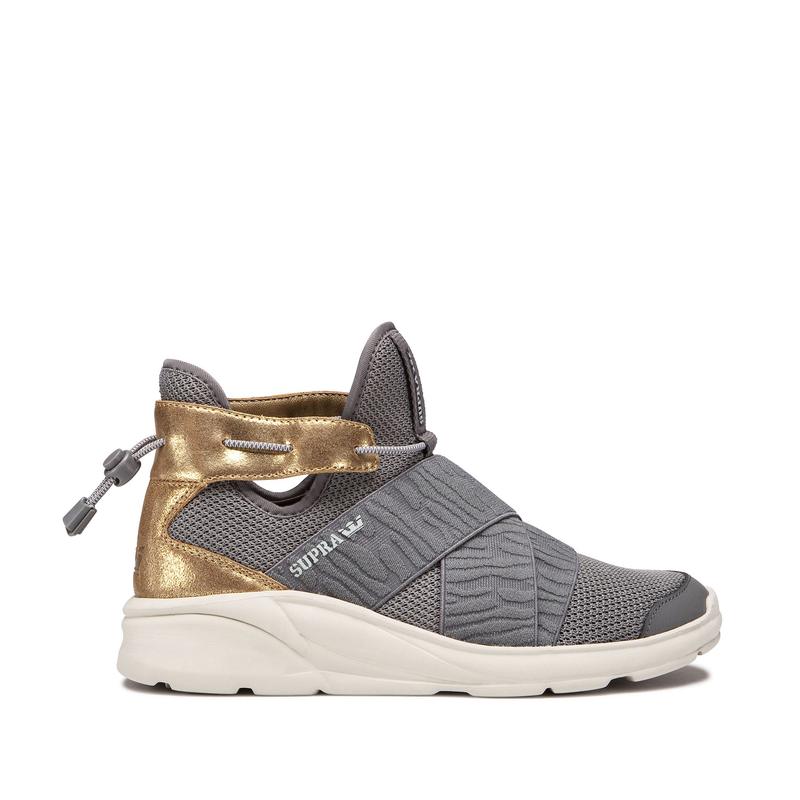 Supra ANEVAY Sneaker High Damen Grau / Gold Online Kaufen LBEVJ5703